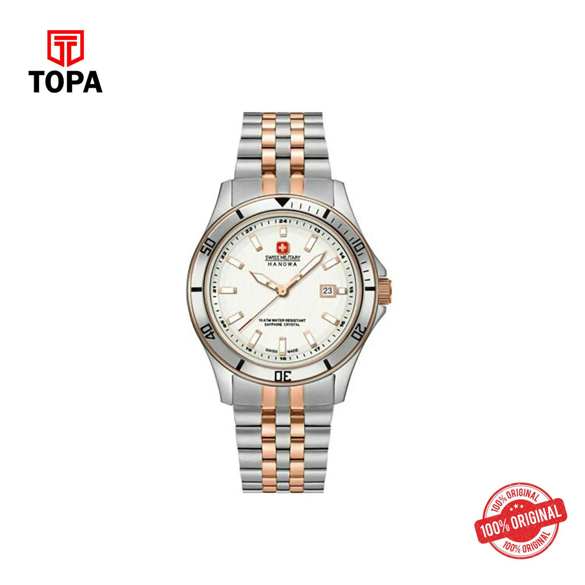Topa Swiss Military Hanowa Flagship Steel White Dial Ladies Watch 06-7161.2.12.001 - Product Image 1