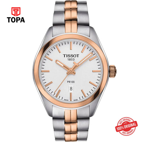 Topa TISSOT-PR100-T101.210.22.031.01-Silver-Dial-Ladies-Watch - Product Image 1