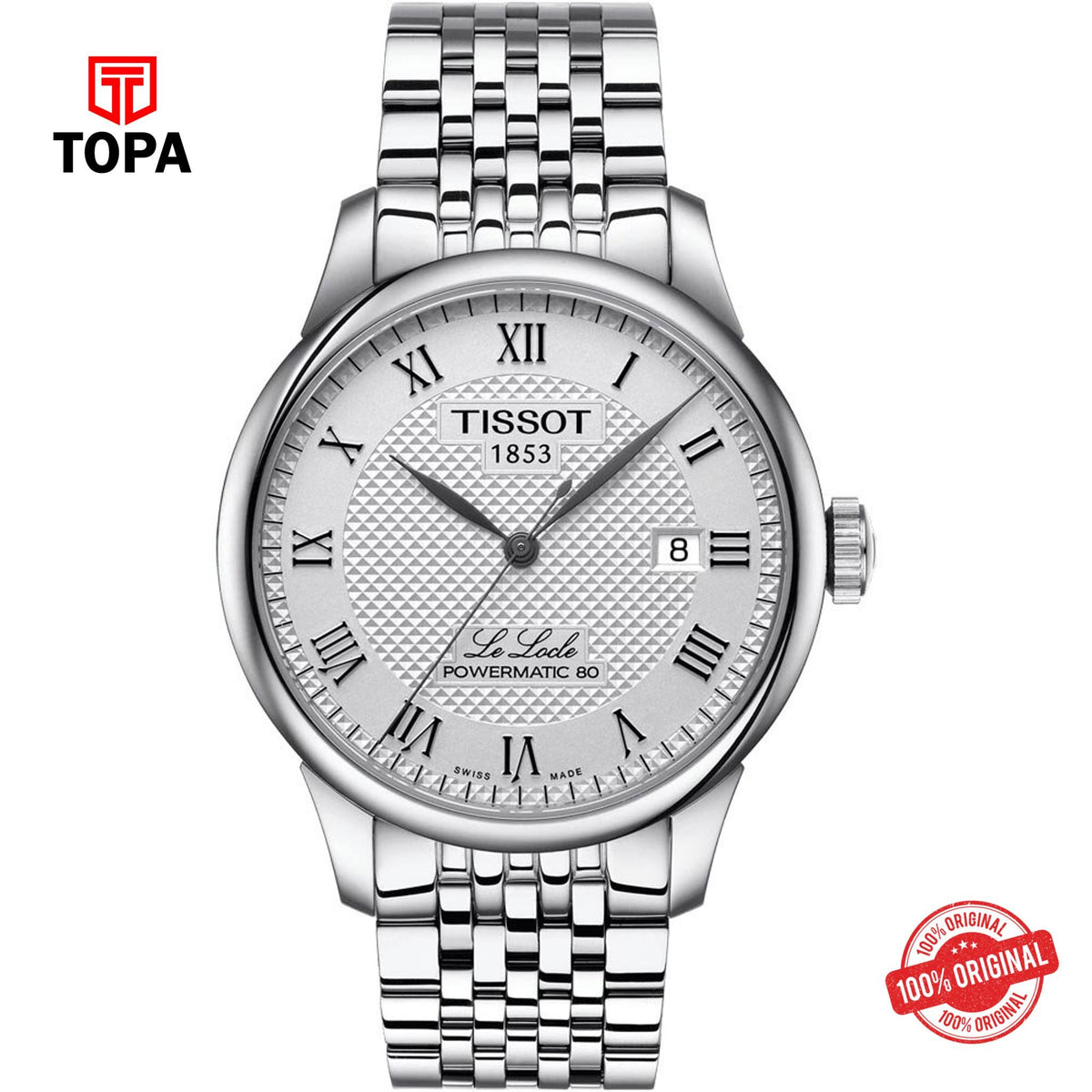 Topa Tissot-T006.407.11.033.00-Powermatic-80-Metal-Band-Men-Watch - Product Image 1
