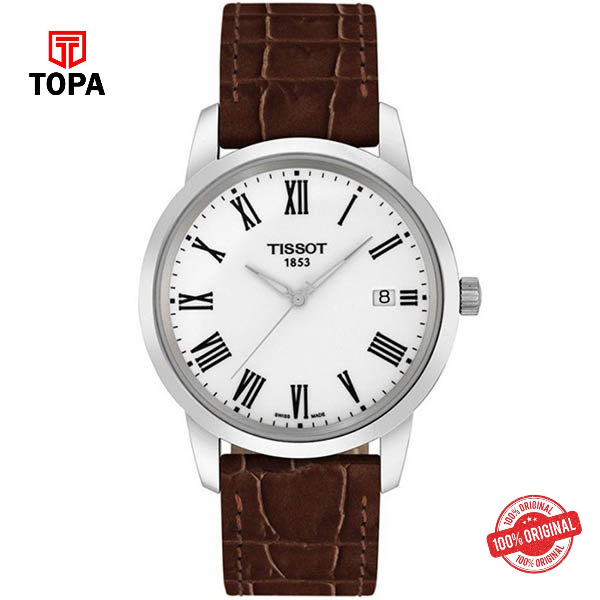 Topa Tissot-T033.410.16.013.01-Classic-Dream-White-Dial-Mens-Watc - Product Image 1