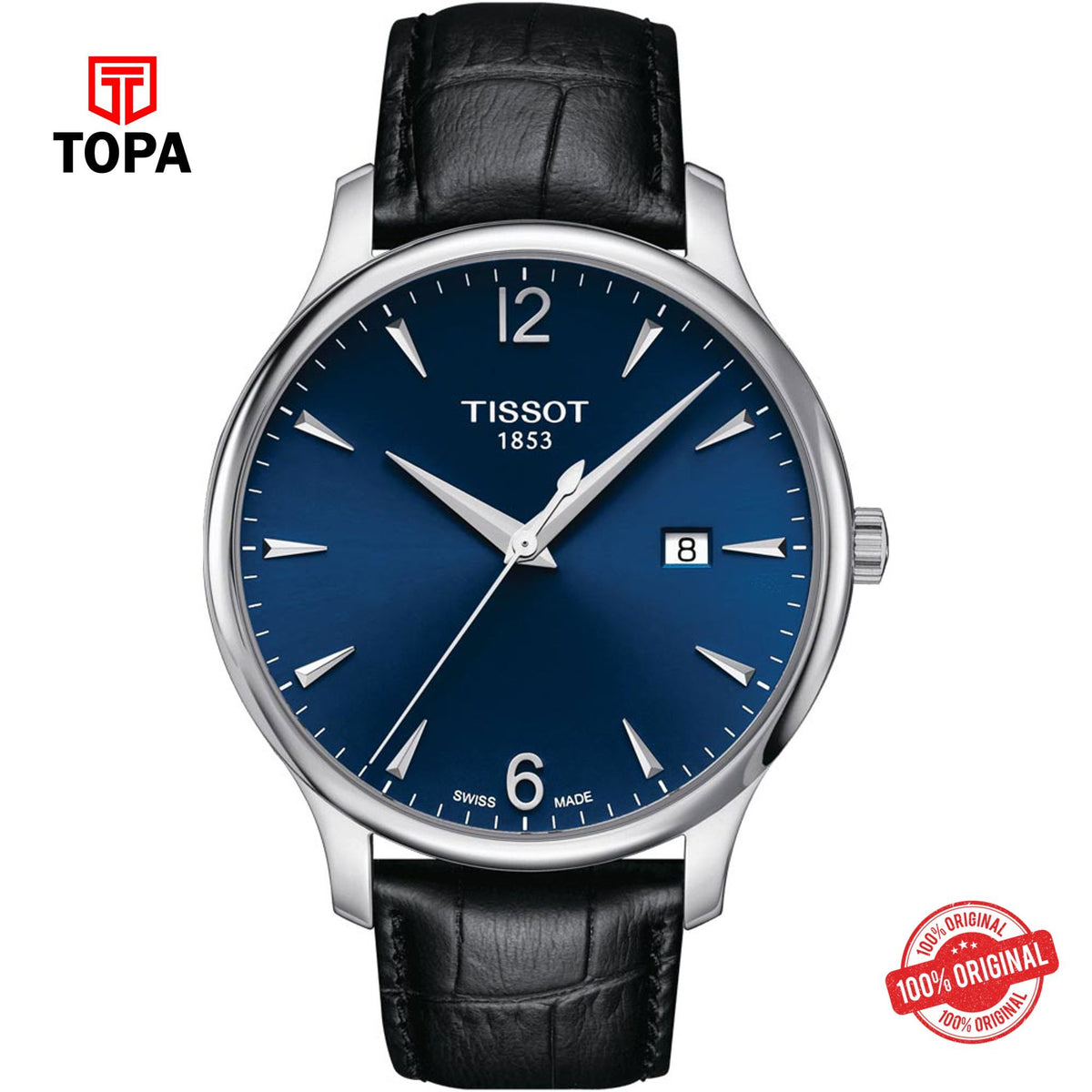 Topa Tissot-T063.610.16.047.00-Tradition-Leather-Band-Men-Watch - Product Image 1