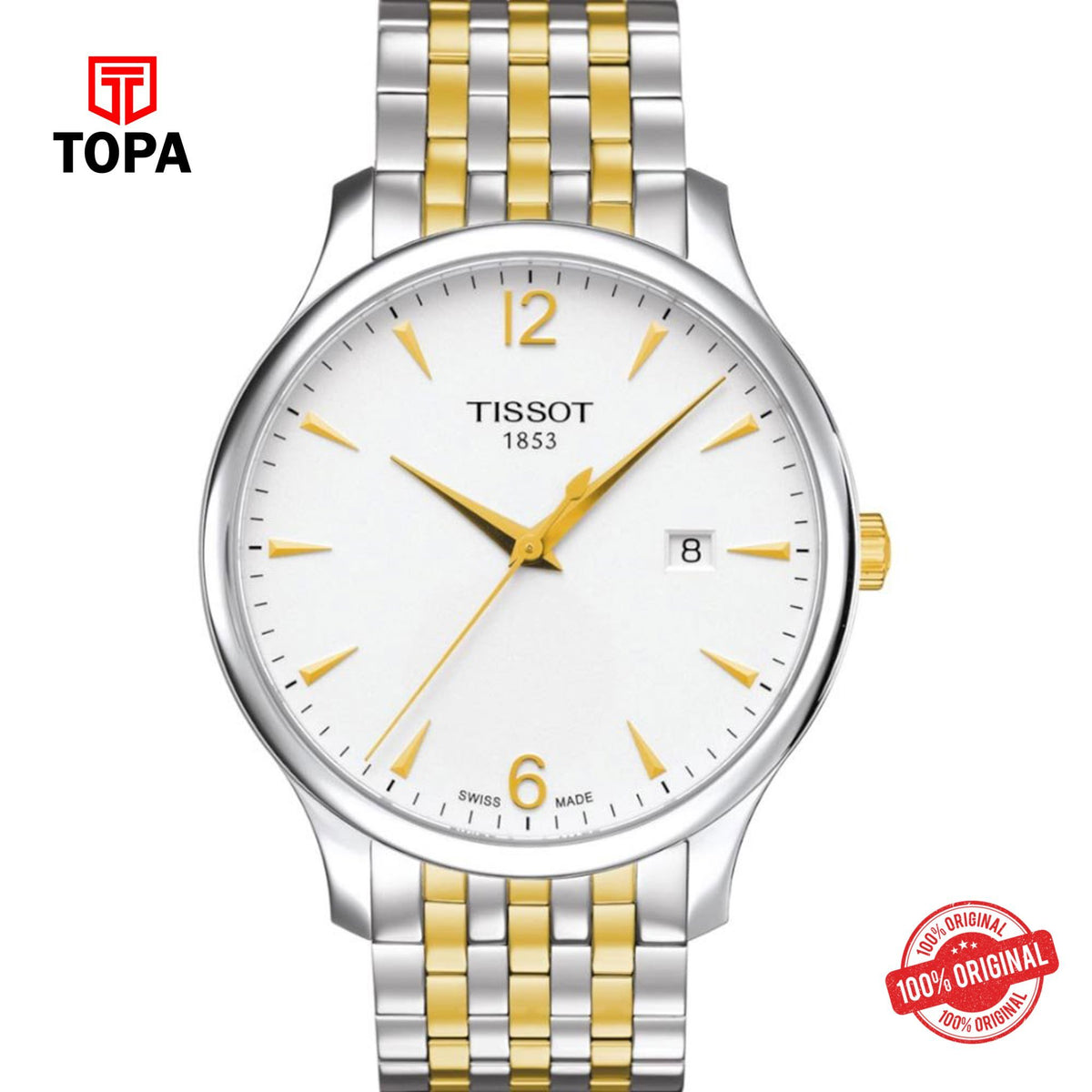 Topa Tissot-T063.610.22.037.00-Tradition-Metal-Band-Men-Watch - Product Image 1