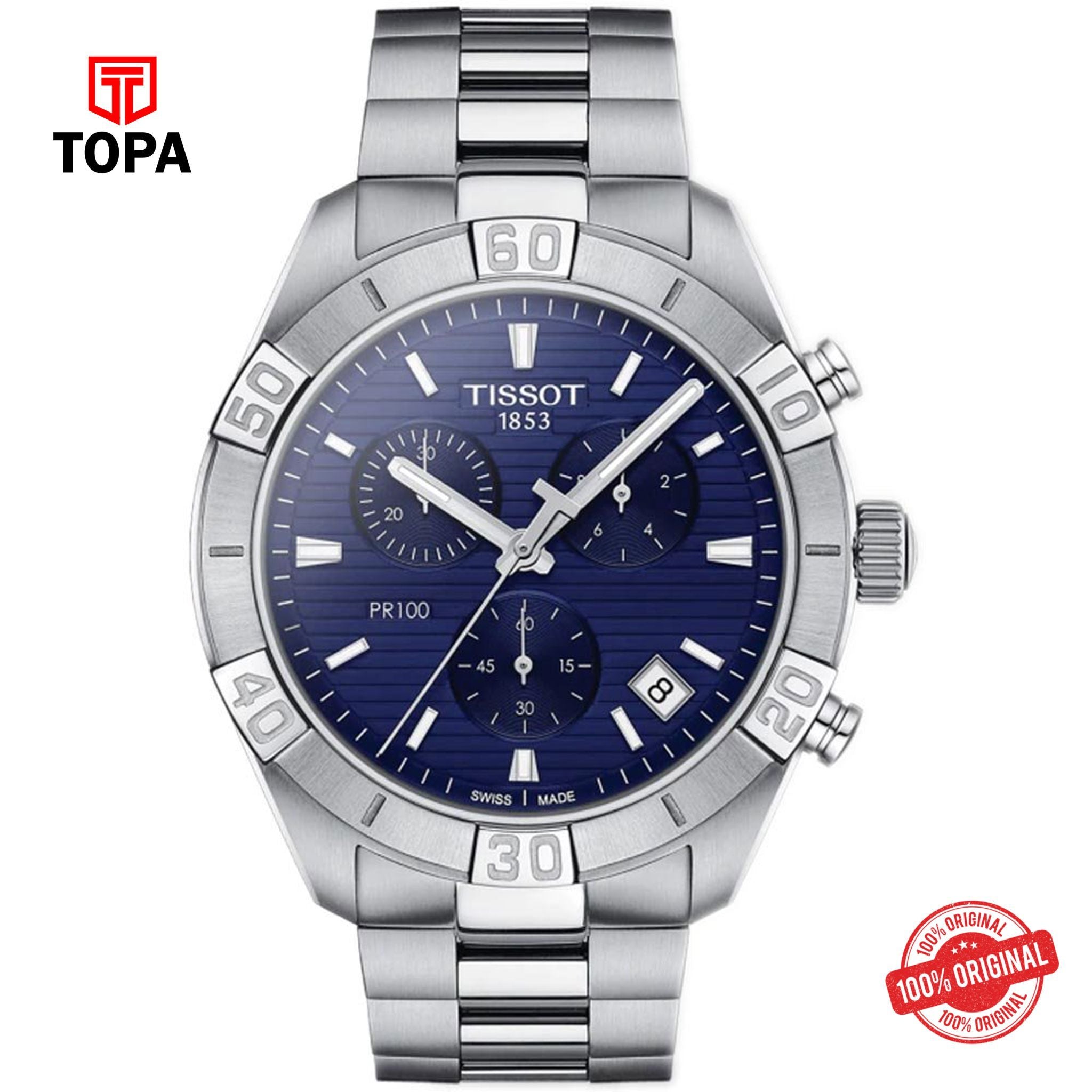 Topa Tissot-T101.617.11.041.00-PR-100-Metal-Band-Men-Watch - Product Image 1