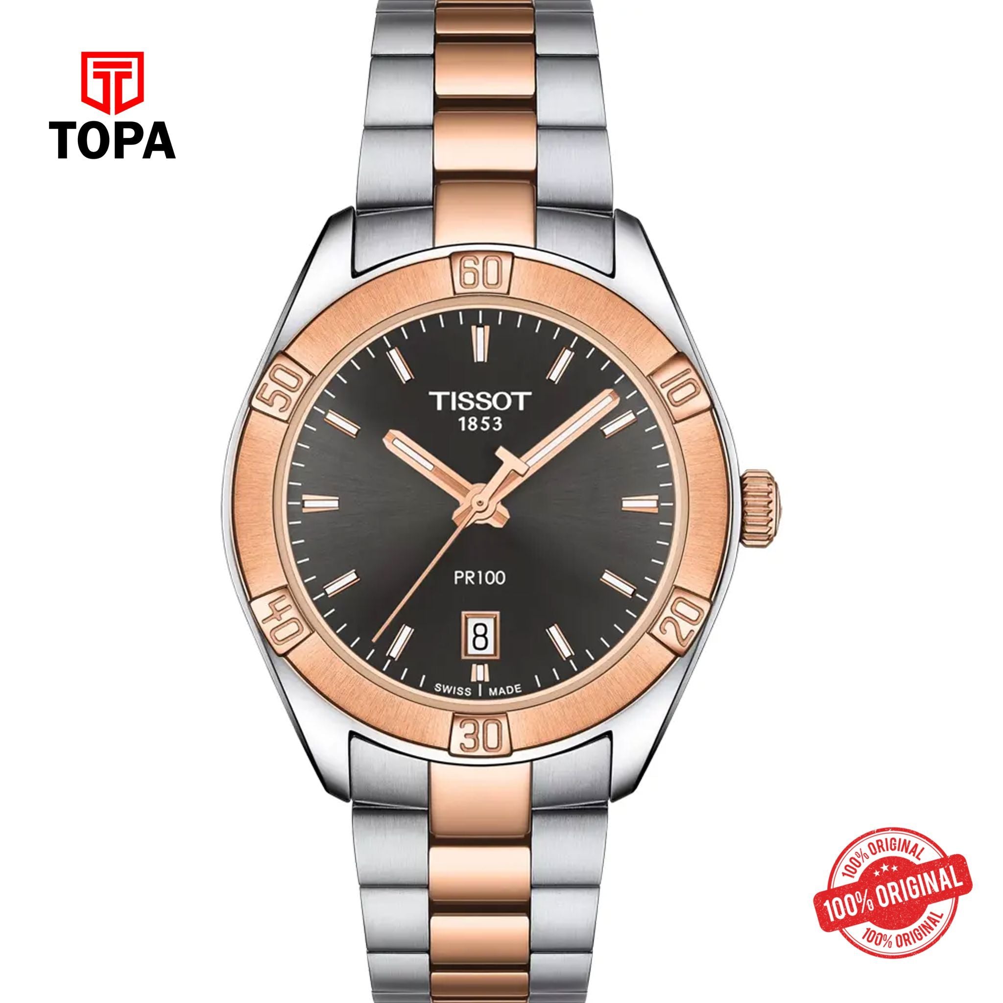 Topa Tissot-T101.910.22.061.00-PR-100-Sport-Chic-Metal-Band-Men-W - Product Image 1