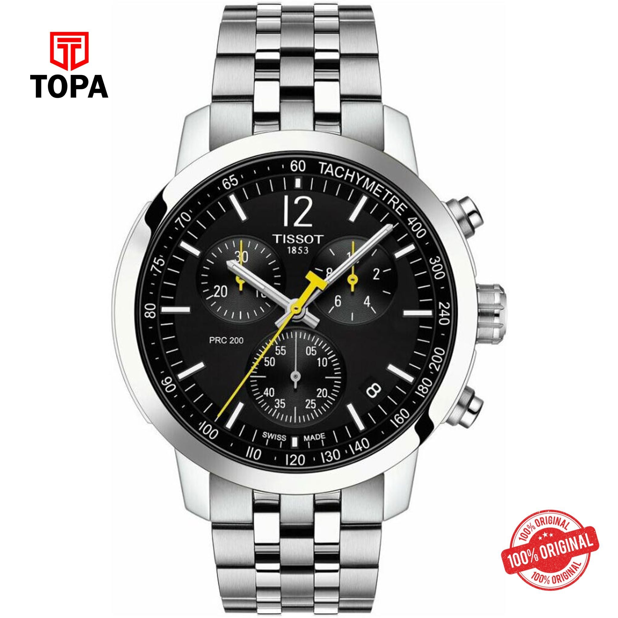 Topa Tissot-T114.417.11.057.00-PRC-200-Metal-Band-Men-Watch - Product Image 1