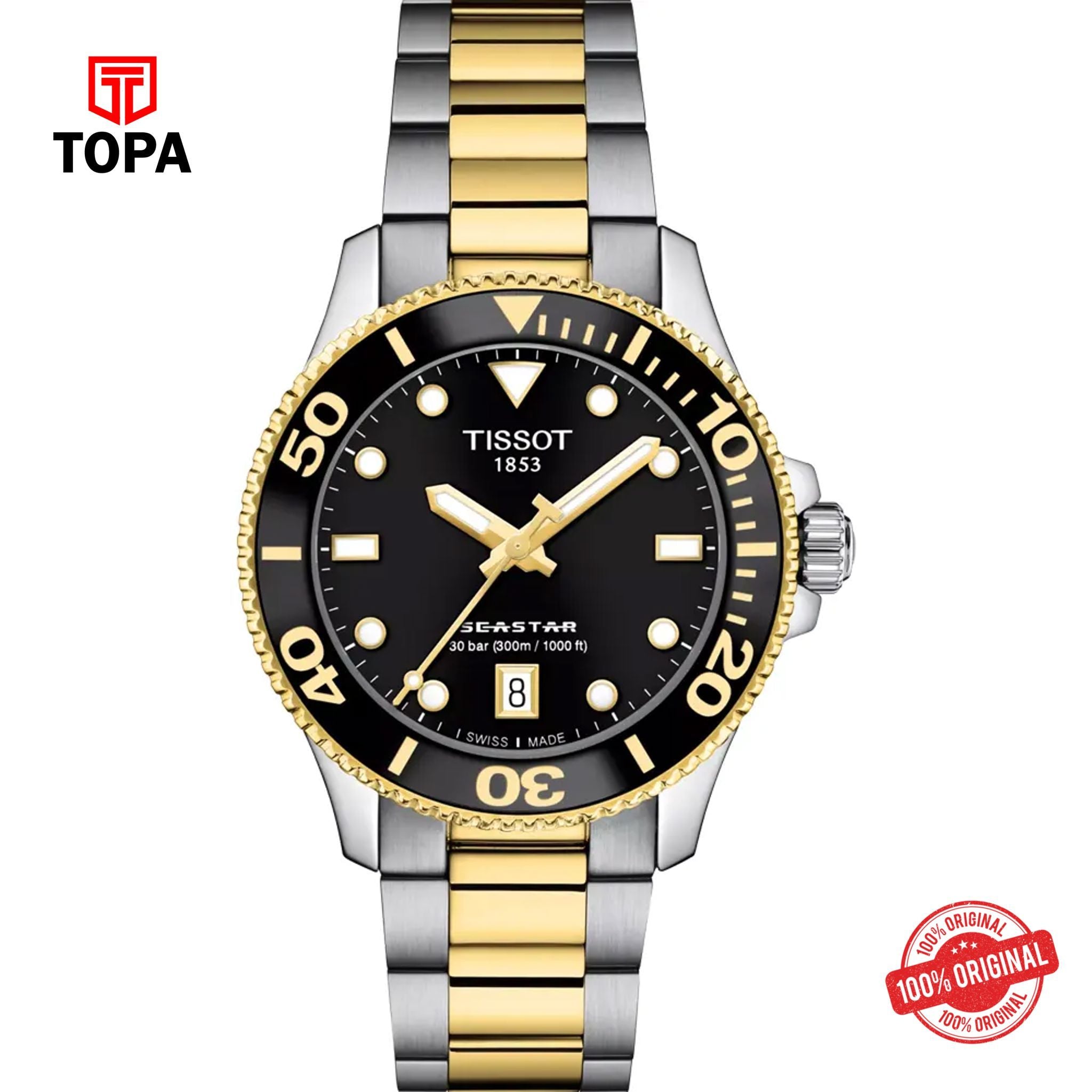 Topa Tissot-T120.210.22.051.00-Seastar-1000-Metal-Band-Women-Watc - Product Image 1