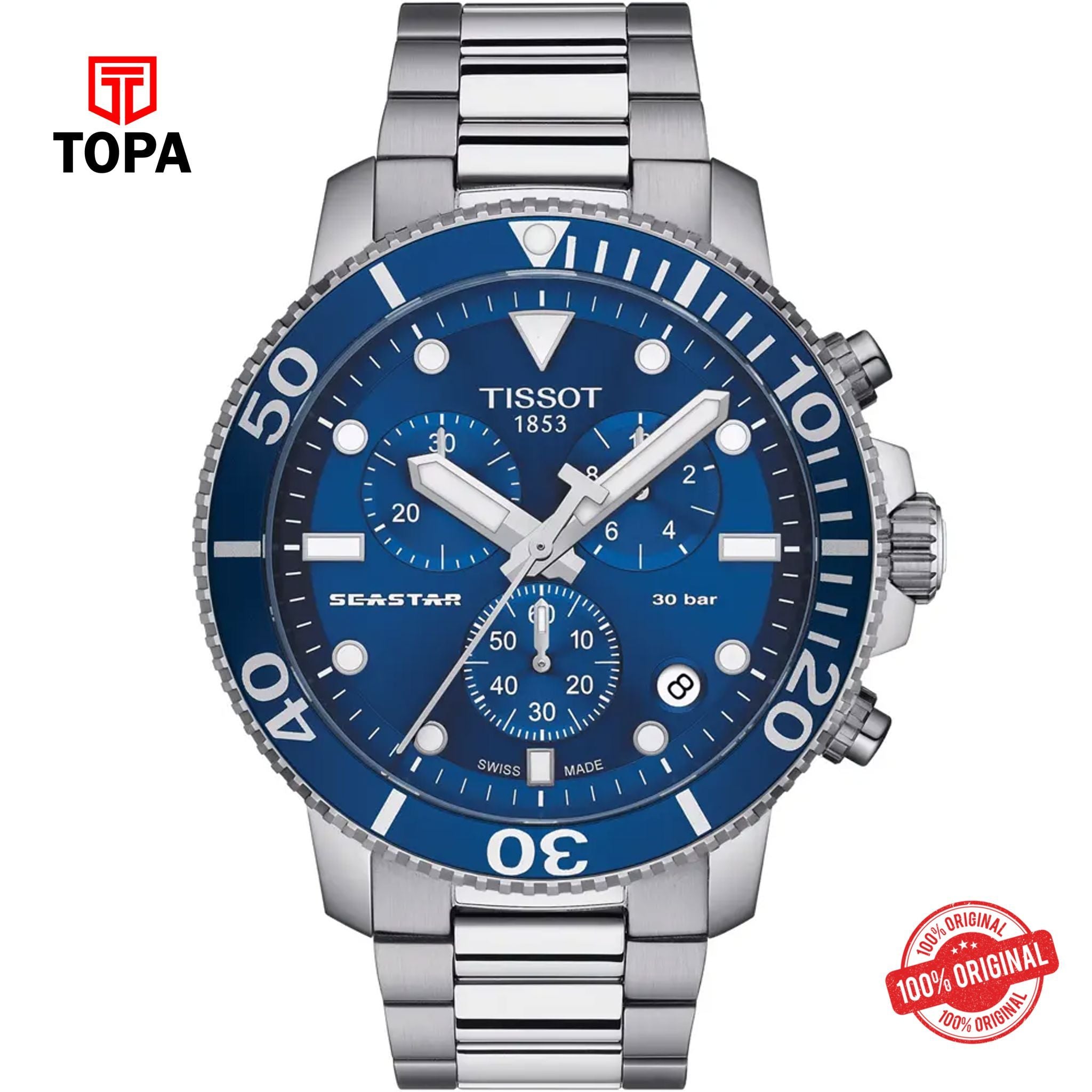 Topa Tissot-T120.417.11.041.00-Seastar-1000-Metal-Band-Men-Watch - Product Image 1