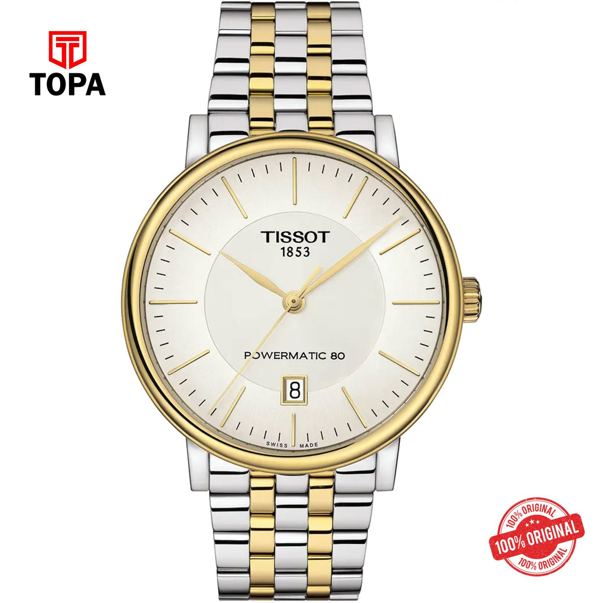 Topa Tissot-T122.407.22.031.00-Powermatic-80-Metal-Band-Men-Watch - Product Image 1