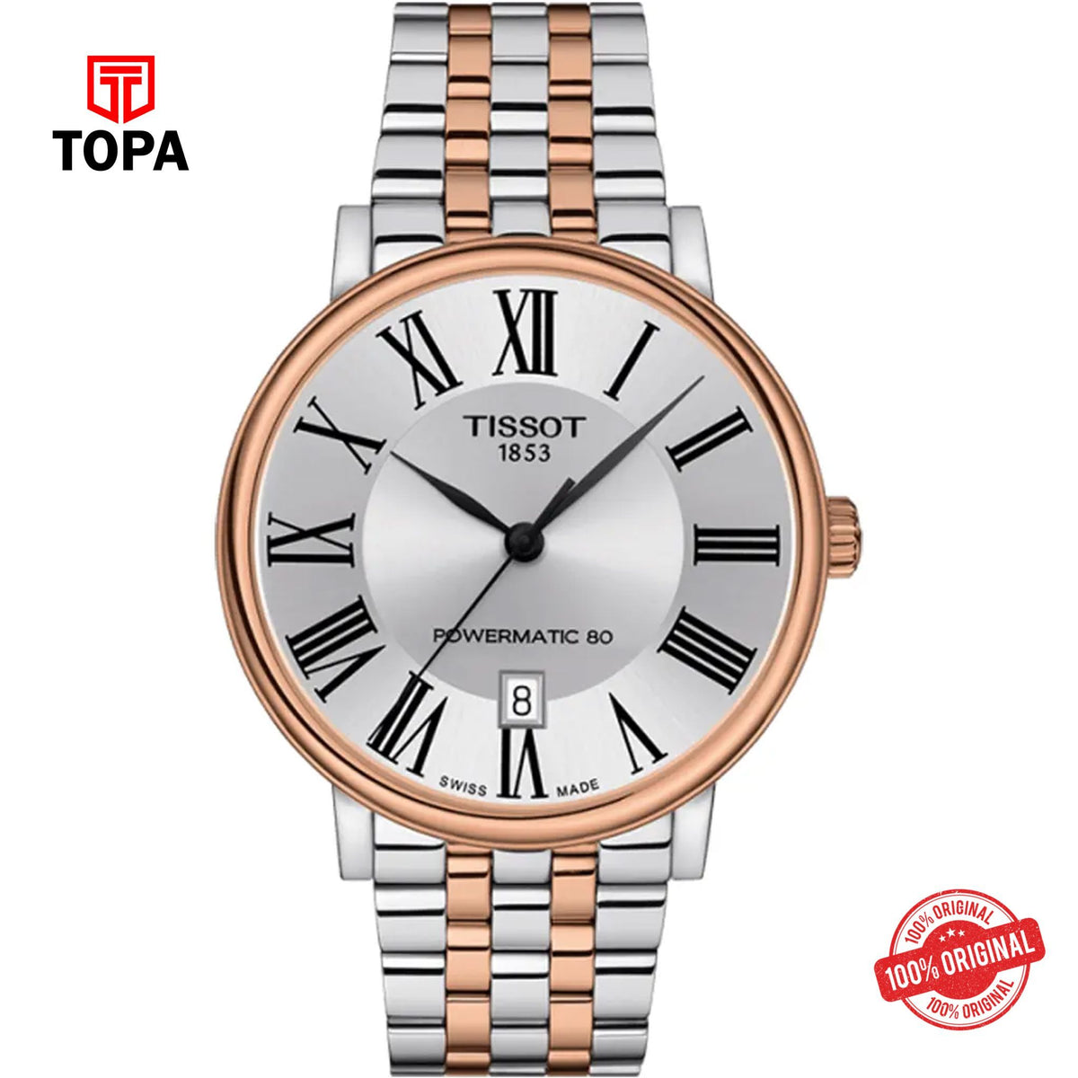 Topa Tissot-T122.407.22.033.00-Powermatic-80-Metal-Band-Men-Watch - Product Image 1