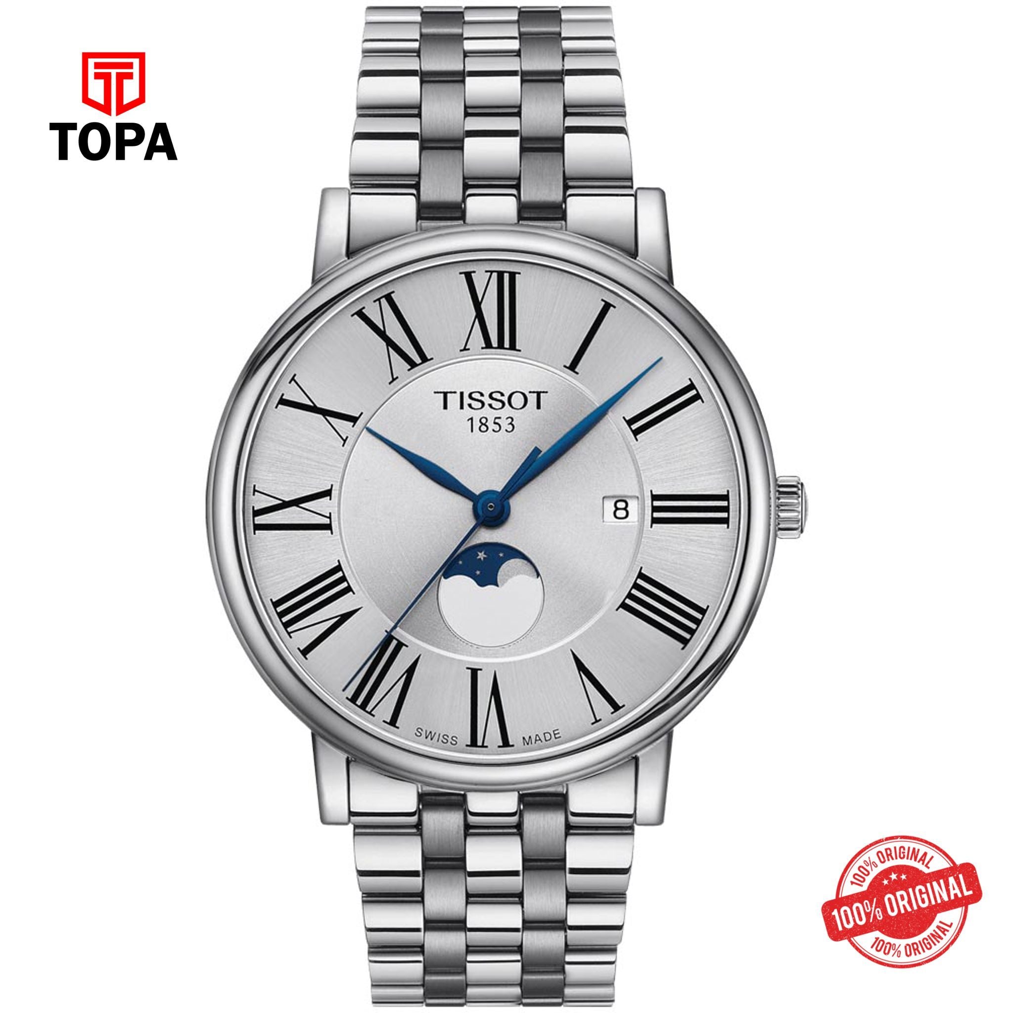 Topa Tissot-T122.423.11.033.00-Carson-Metal-Band-Men-Watch - Product Image 1