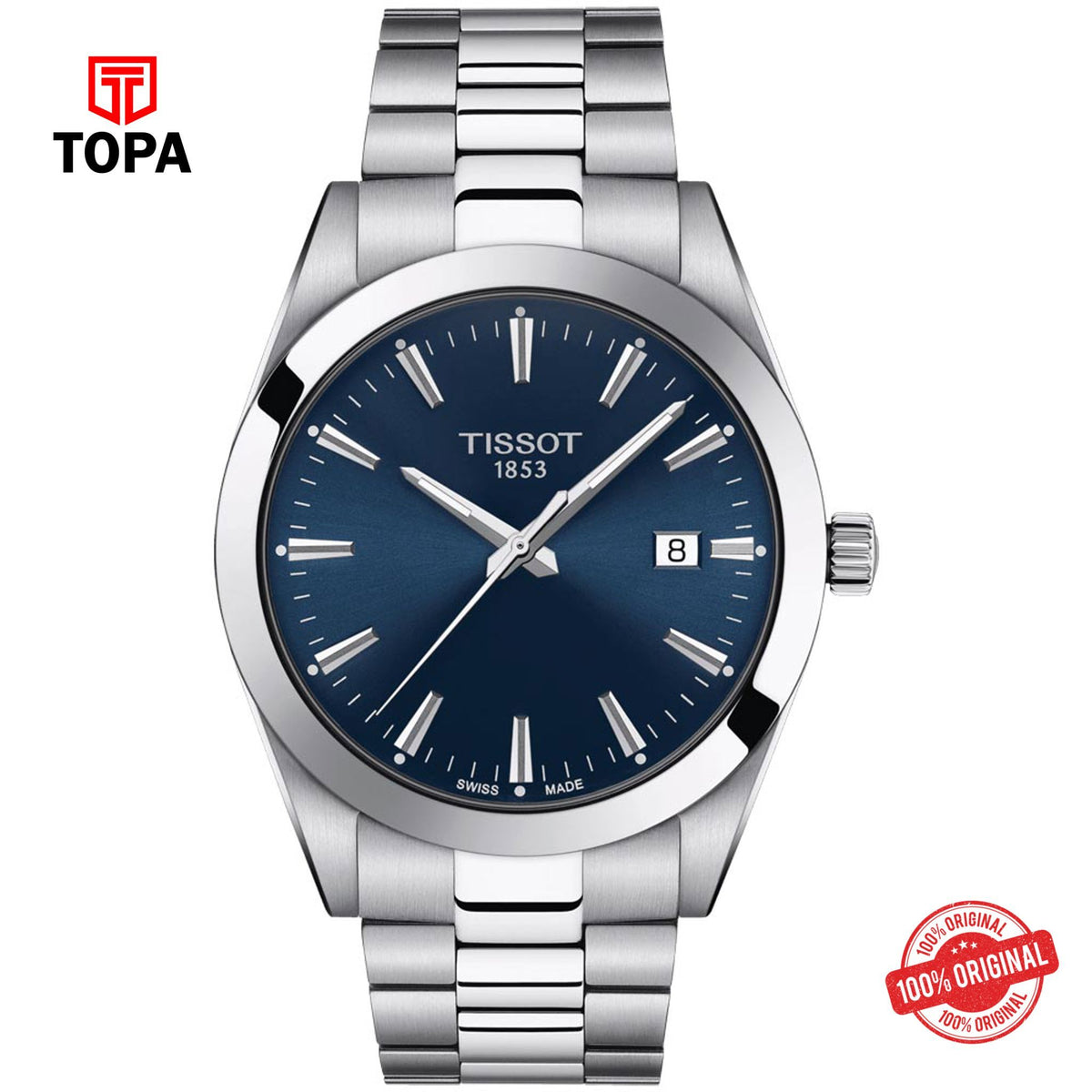 Topa Tissot-T127.410.11.041.00-Gentleman-Metal-Band-Men-Watch - Product Image 1