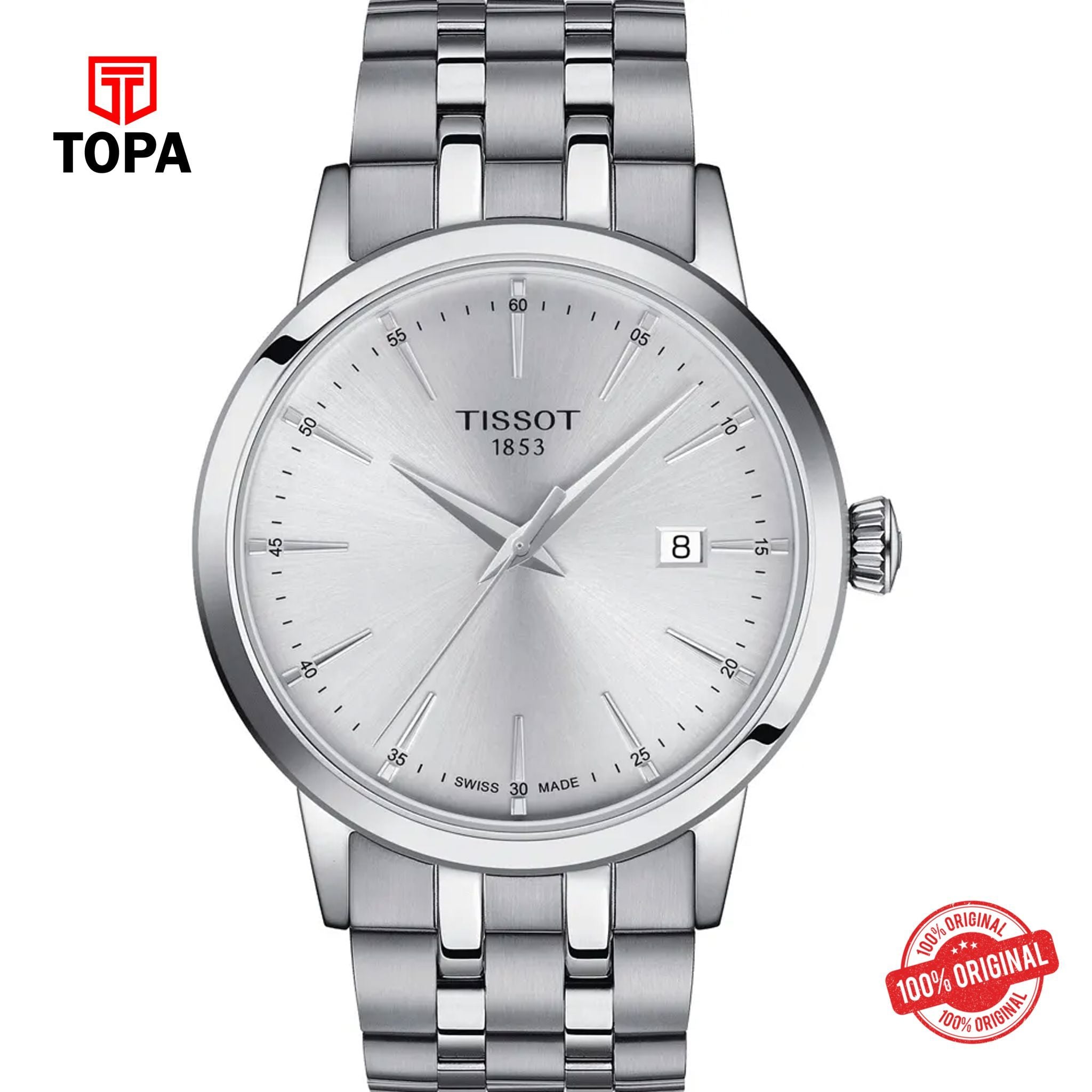Topa Tissot-T129.410.11.031.00-Classic-Dream-Metal-Band-Men-Watch - Product Image 1