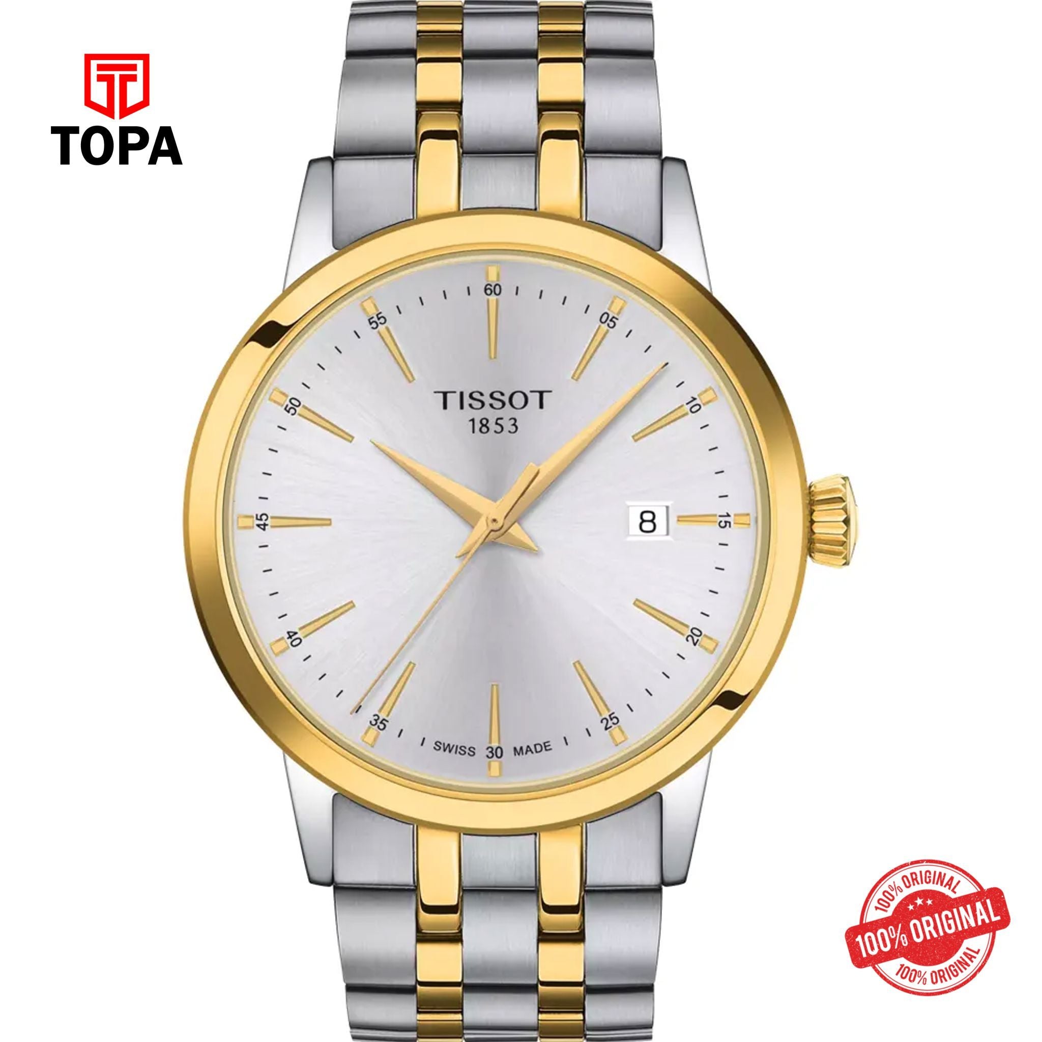 Topa Tissot-T129.410.22.031.00-Classic-Dream-Metal-Band-Men-Watch - Product Image 1