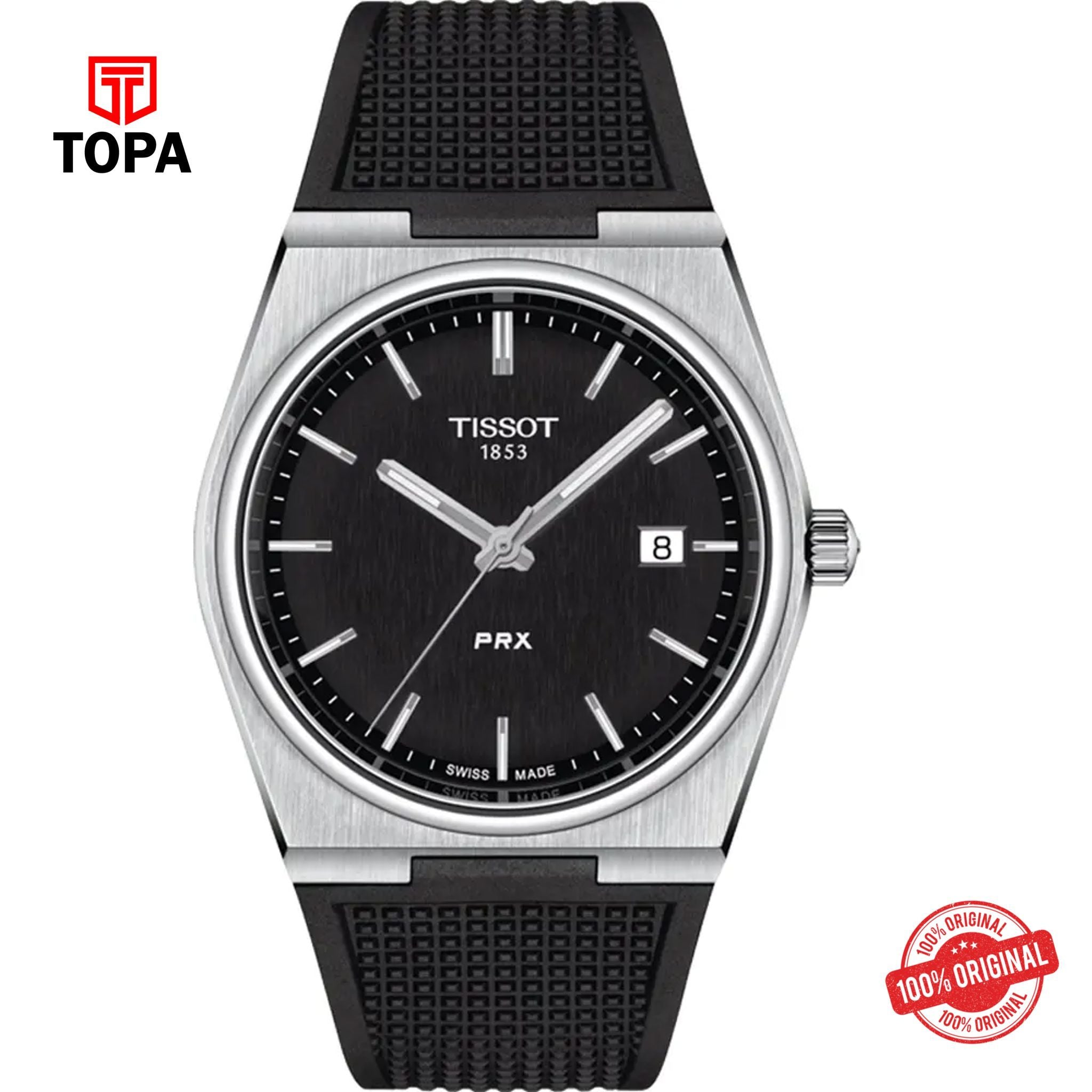 Topa Tissot-T137.410.17.051.00-PRX-Rubber-Band-Men-Watch - Product Image 1