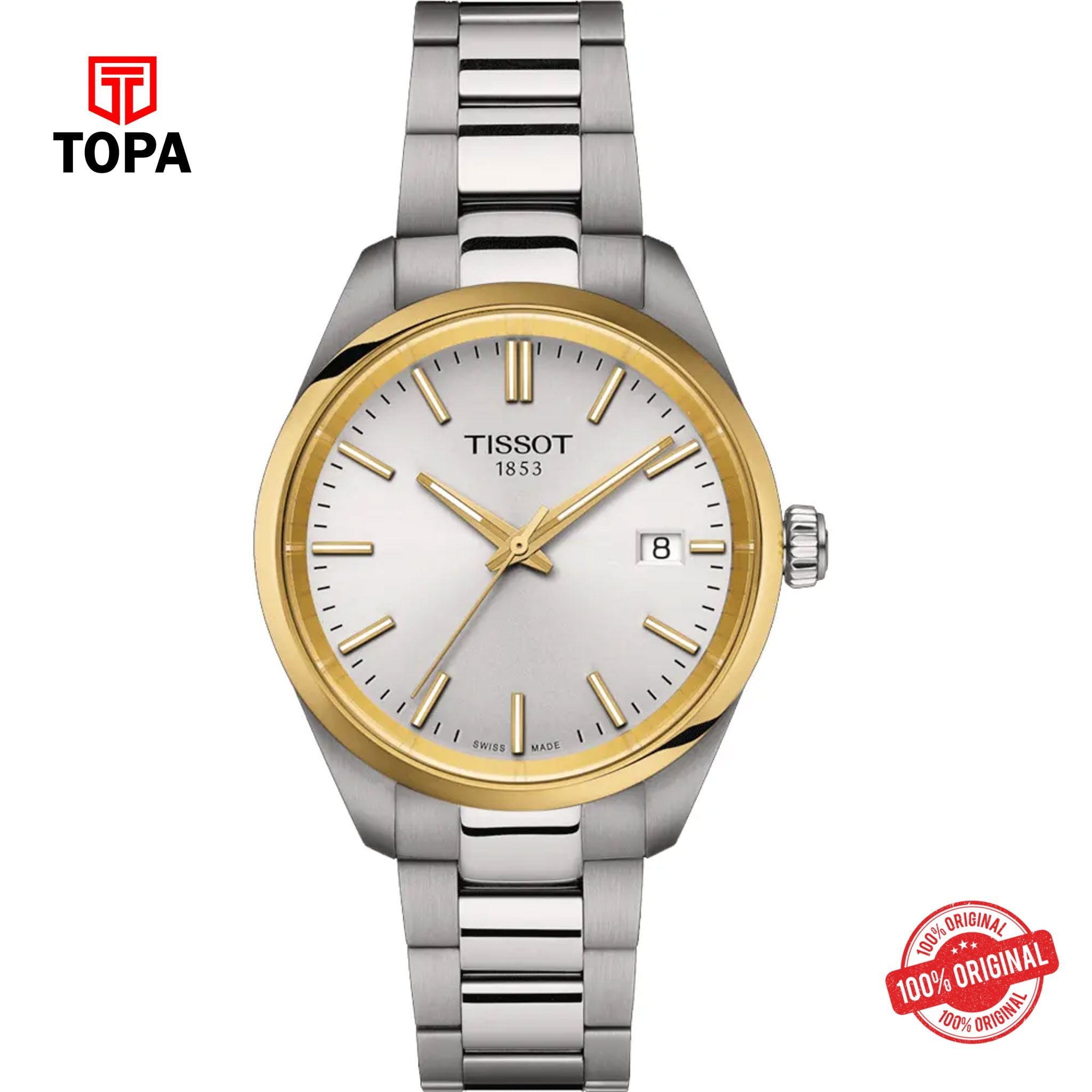 Topa Tissot-T150.210.21.031.00-PR100-Metal-Band-Women-Watch - Product Image 1