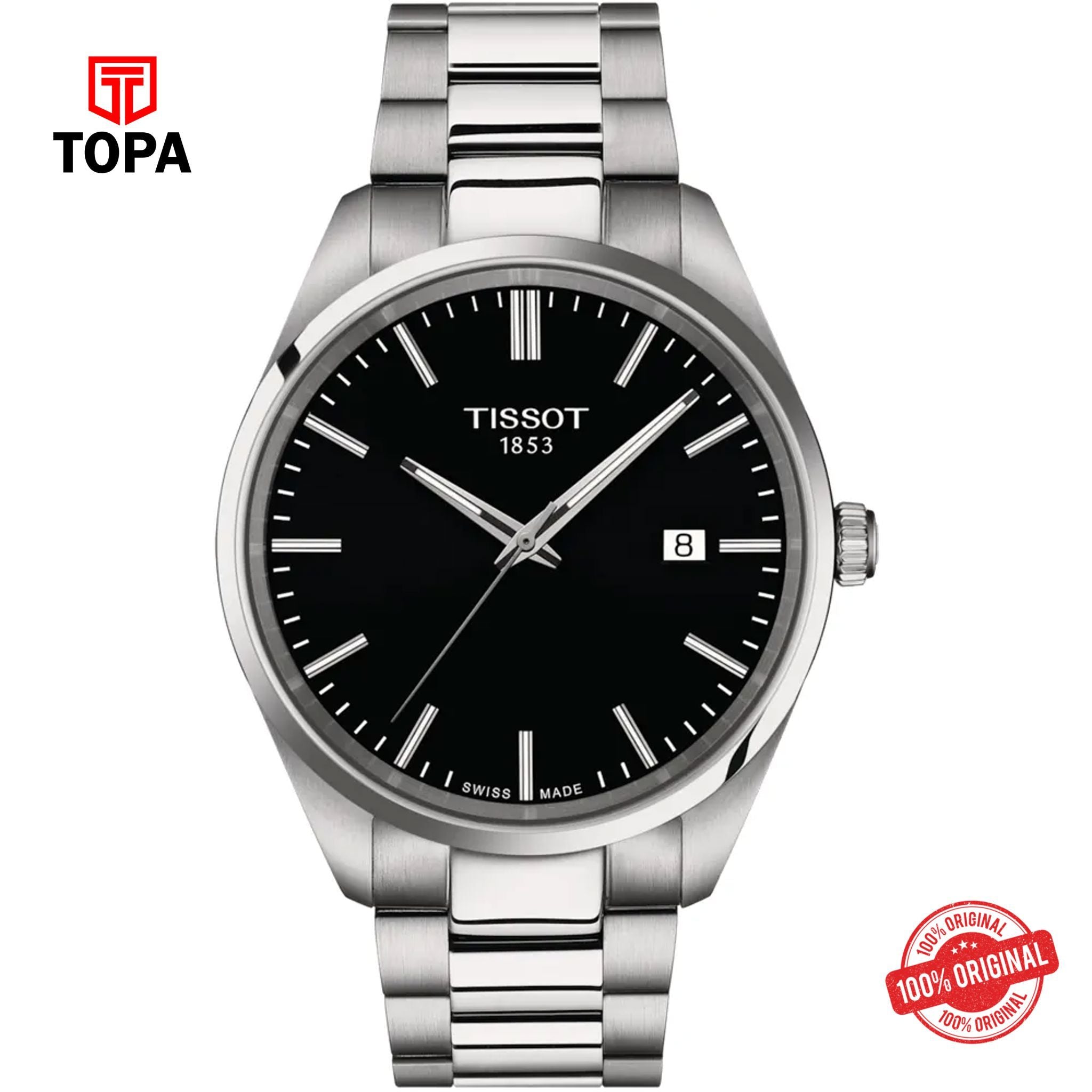 Topa Tissot-T150.410.11.051.00-PR-100-Metal-Band-Men-Watch - Product Image 1