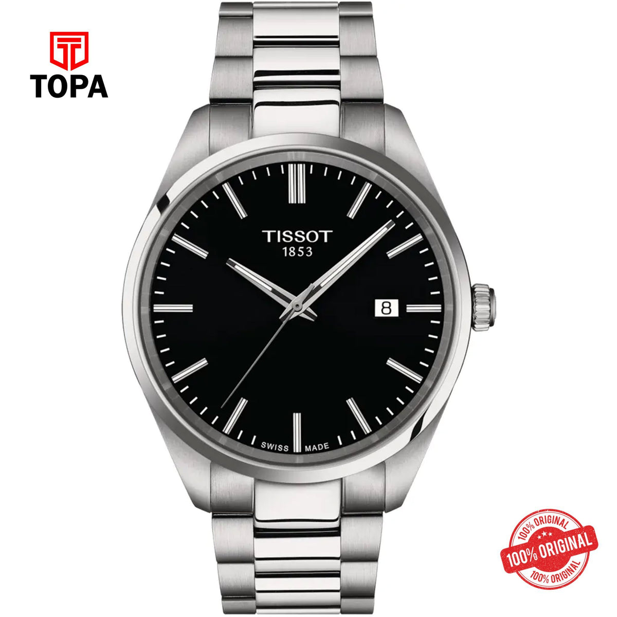 Topa Tissot-T150.410.11.051.00-PR-100-Metal-Band-Men-Watch - Product Image 1