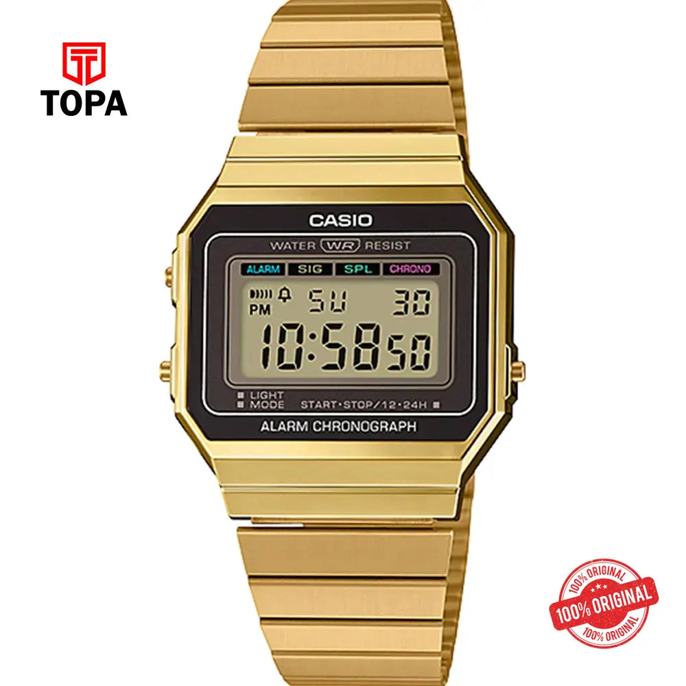 Casio A-700WG-9A Metal Band Men Watch - Topa