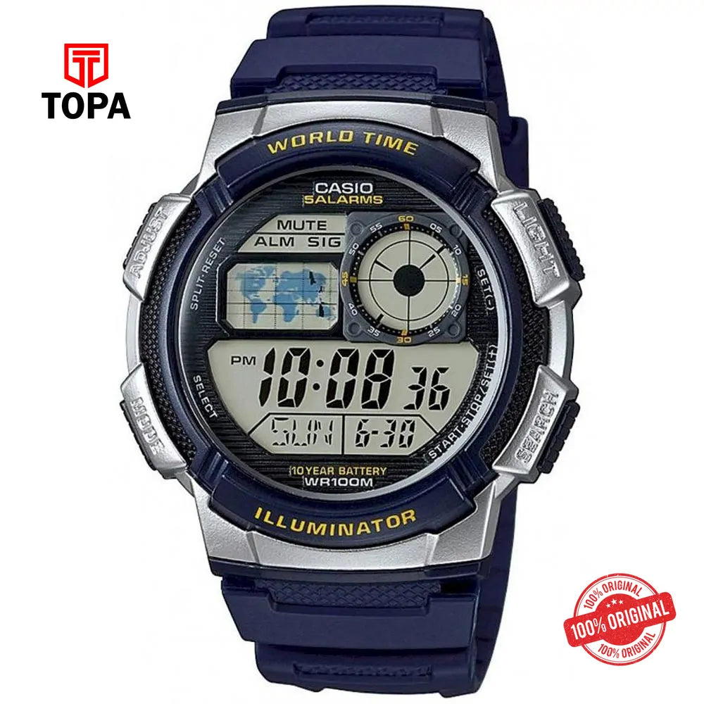 Casio AE-1000W-2A Rubber Strap Men's Watch - Topa