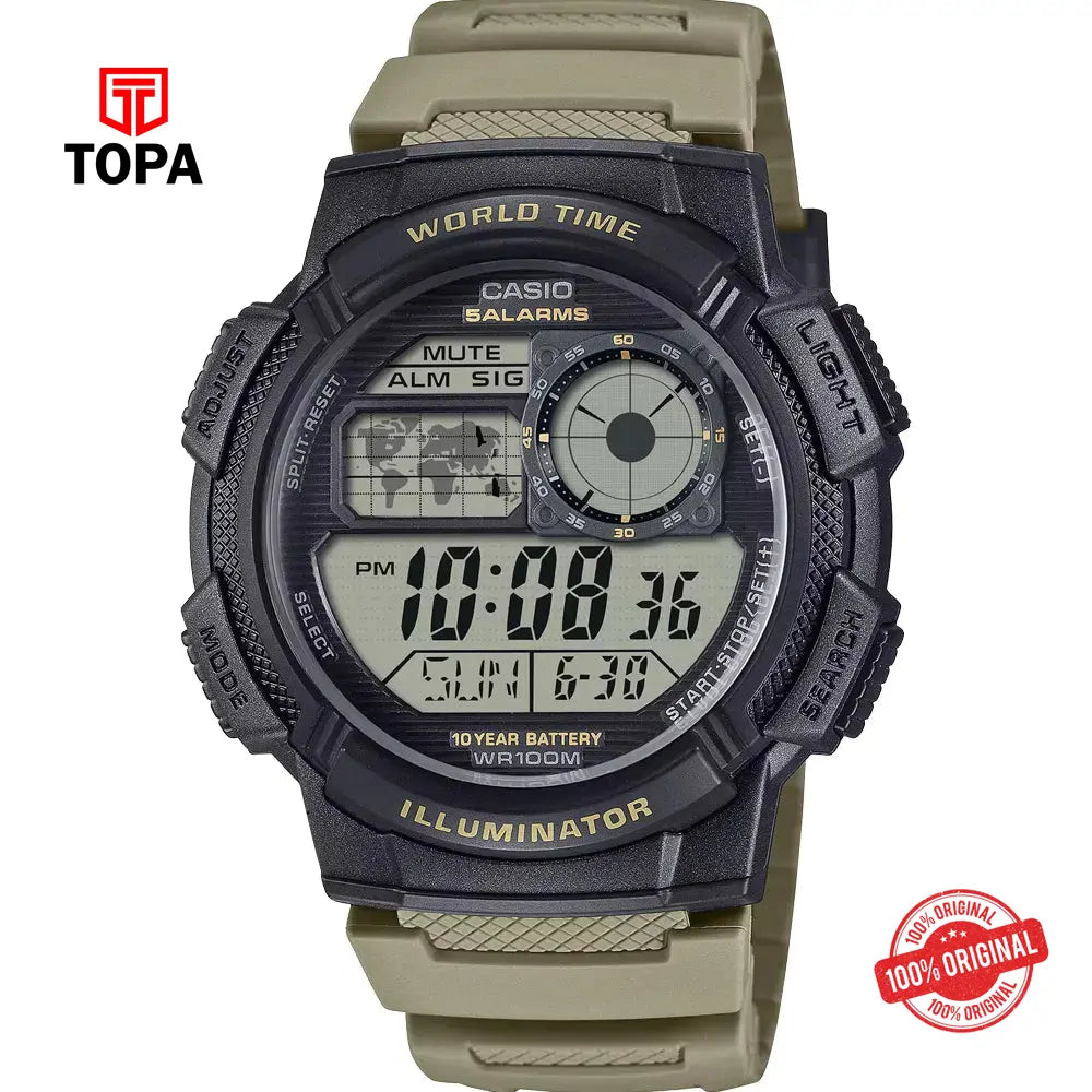 Casio AE-1000W-5A Rubber Strap Men's Watch - Topa