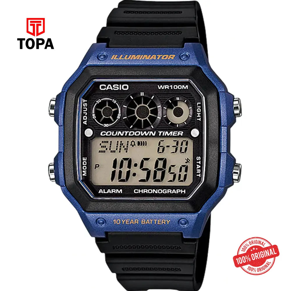 Casio AE-1300WH-2A Rubber Band Men Watch - Topa