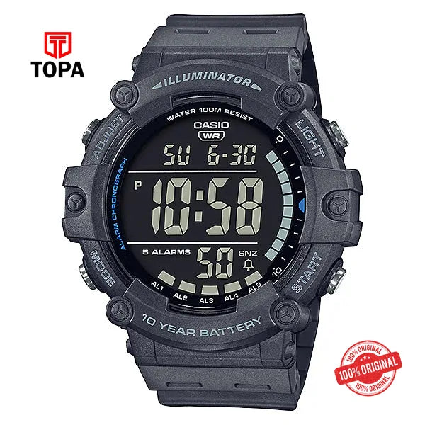 Casio AE-1500WH-8B Rubber Strap Men's Wrist Watch - Topa