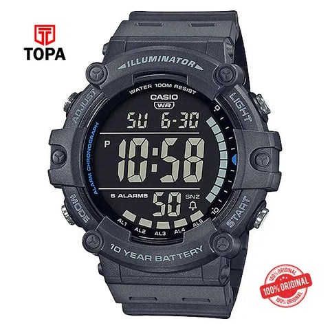 Casio AE-1500WH-8B Rubber Strap Men's Wrist Watch - Topa
