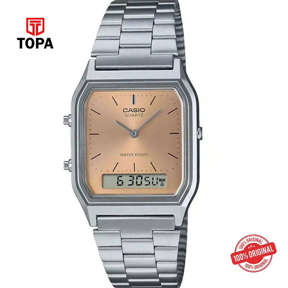 Casio AQ-230A-4A Metal Band Men Watch - Topa