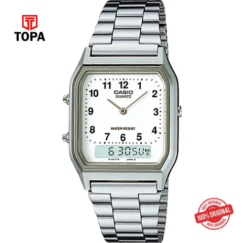 Casio AQ-230A-7B Metal Band Men Watch - Topa