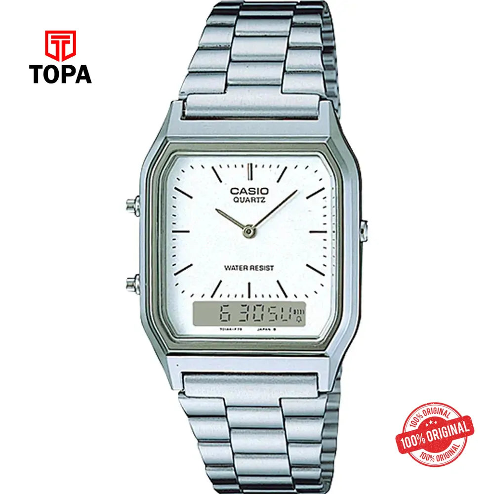 Casio AQ-230A-7D Metal Band Men Watch - Topa