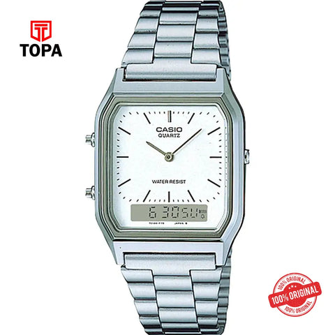 Casio AQ-230A-7D Metal Band Men Watch - Topa