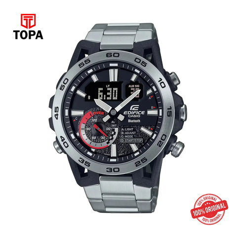 Casio Edifice ECB-40D-1A Bluetooth Analog-Digital Stainless Steel Men’s Watch - Topa