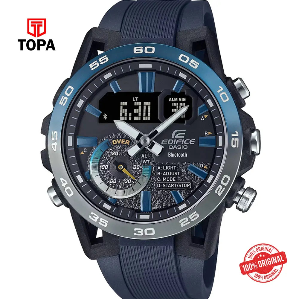 Casio Edifice ECB-40NP-1A Rubber Band Men Watch - Topa