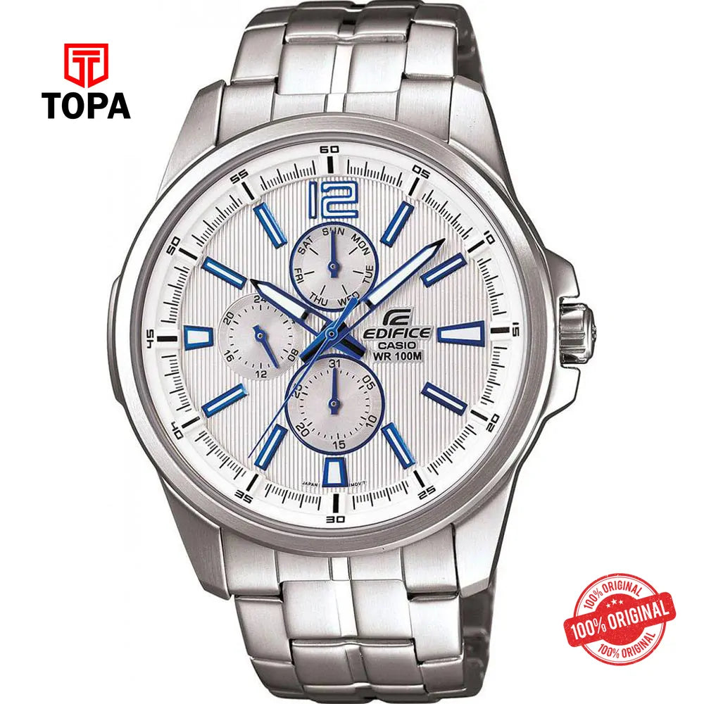 Casio Edifice EF-343D-7AV Chain Strap Men's Watch - Topa