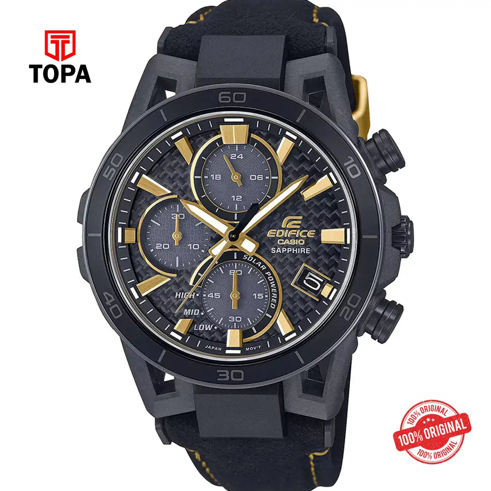 Casio Edifice EFS-S640ZE-1A Alcantara Band Men Watch - Topa