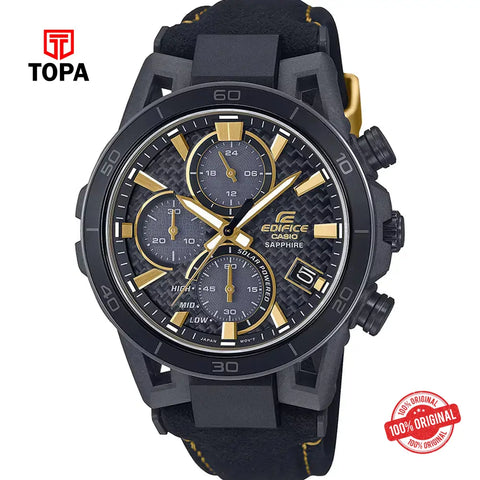 Casio Edifice EFS-S640ZE-1A Alcantara Band Men Watch - Topa