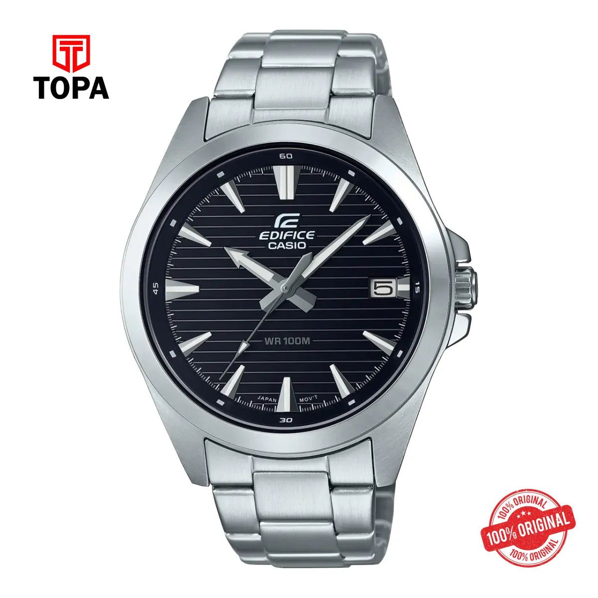 Casio Edifice EFV-140D- 1AMetal Band Men Watch - Topa