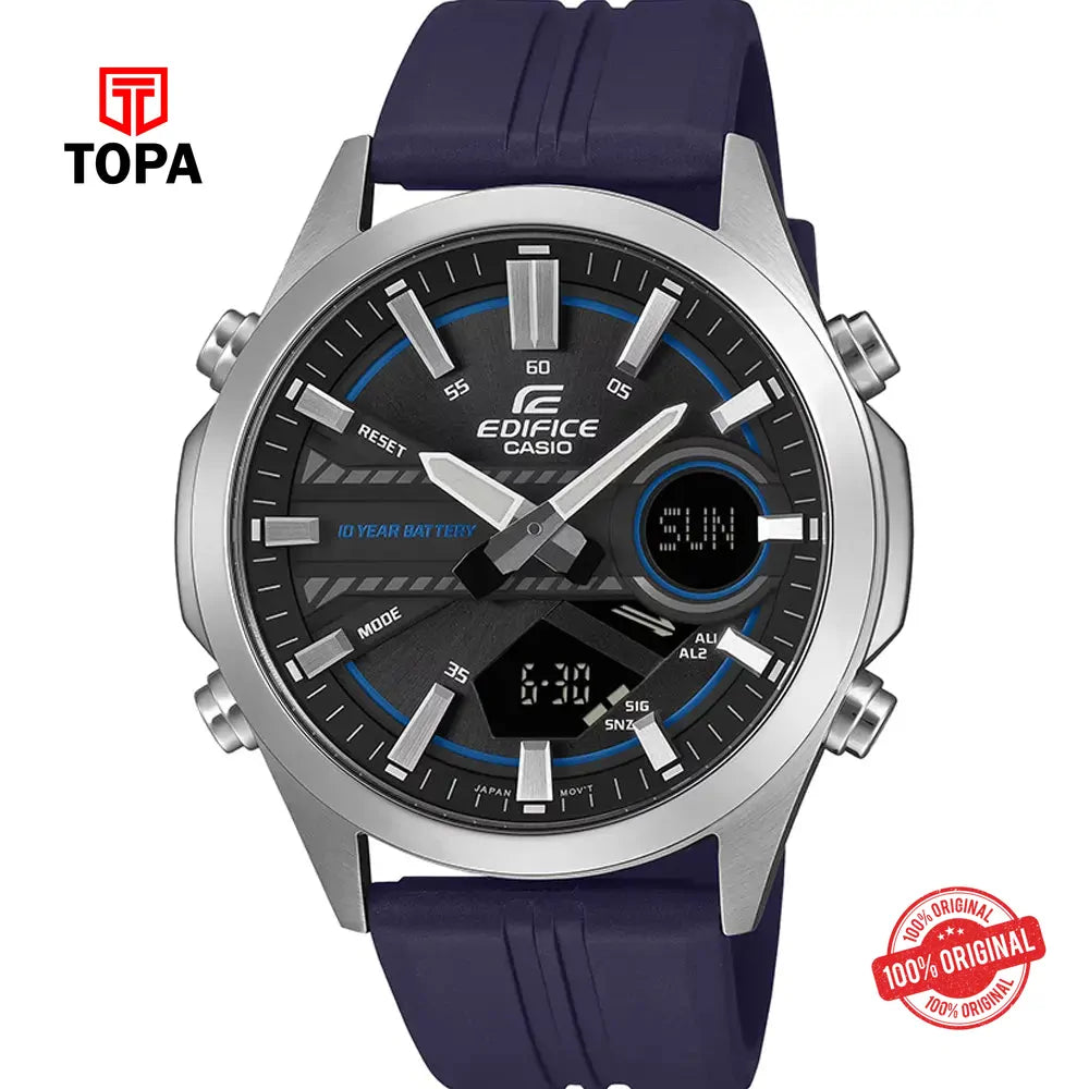 Casio Edifice EFV-C120P-1A2 Rubber Band Men Watch - Topa