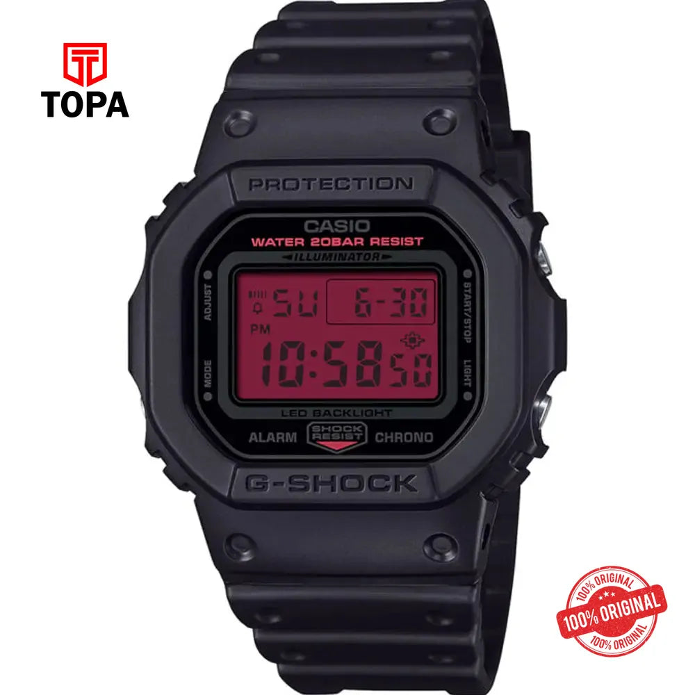 Casio G-Shock DW-5600BBR-1D Resin Band Men Watch - Topa