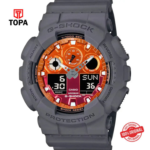 Casio G-Shock GA-100FL-8A Resin Band Men Watch - Topa