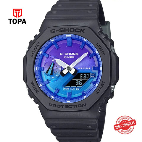 Casio G-Shock GA-2100FL-1A Resin Band Men Watch - Topa