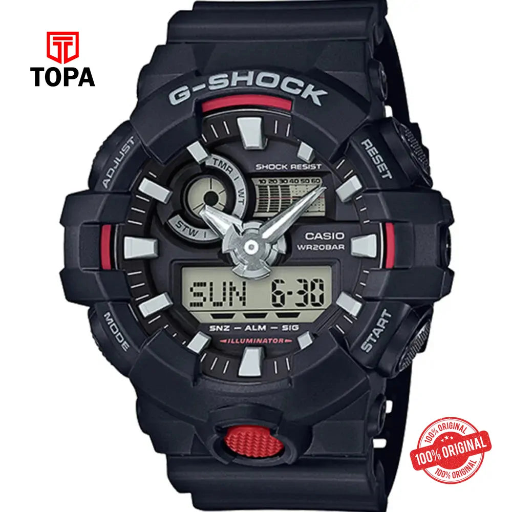 Casio G-Shock GA-700-1A Resin Band Men Watch - Topa