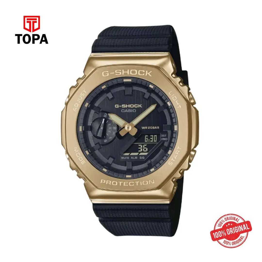 Casio G-Shock GM-2100G-1A9 Metal Bezel Shock Resistant Watch - Topa