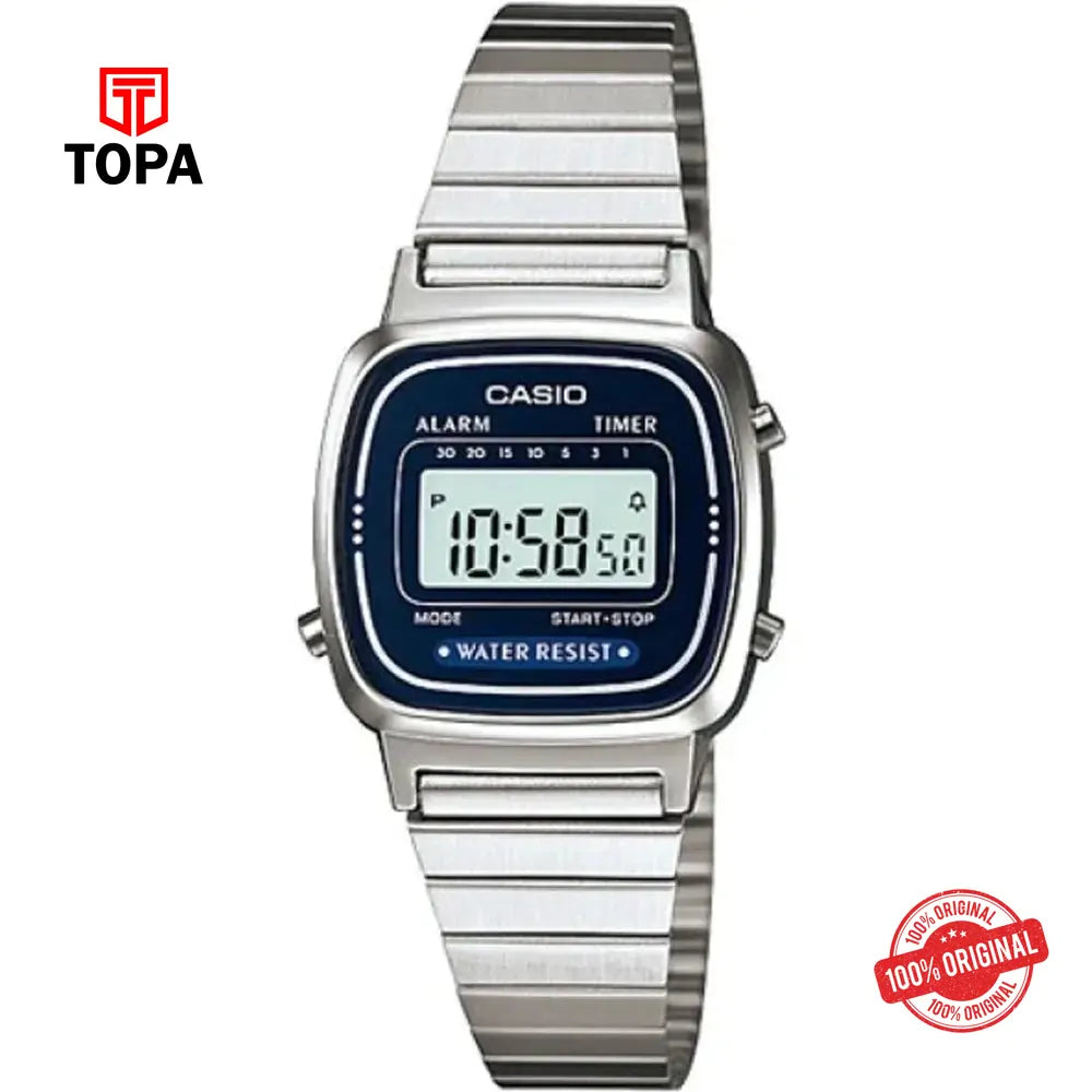 Casio LA-670WA-2D Vintage Metal Band Woman’s Watch - Topa