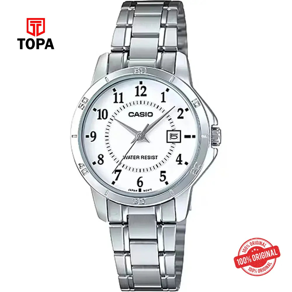 Casio LTP-V004D-7B Metal Band Woman Watch - Topa