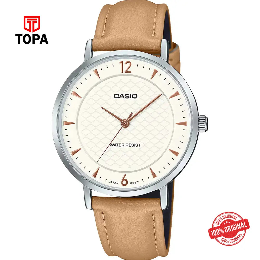 Casio LTP-VT04L-7A1 Leather Band Women Watch - Topa