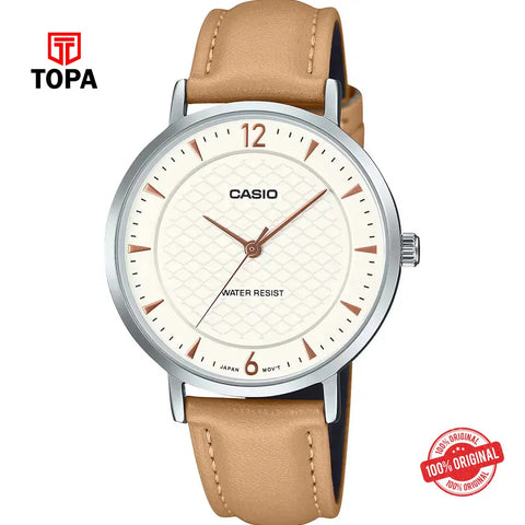 Casio LTP-VT04L-7A1 Leather Band Women Watch - Topa