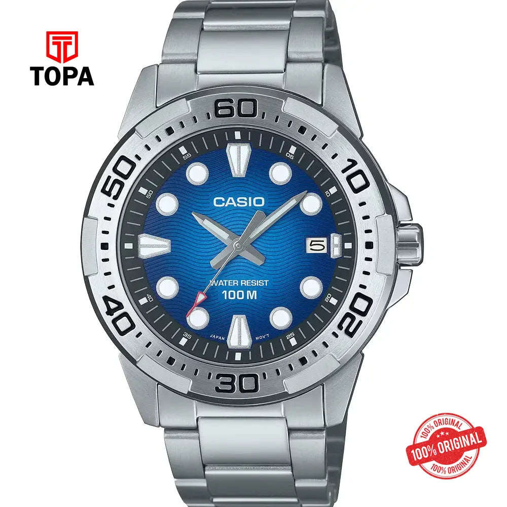 Casio MTD-140D-2A Metal Band Men Watch - Topa
