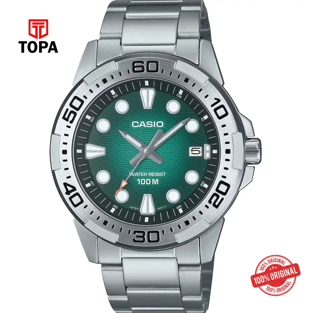Casio MTD-140D-3A Metal Band Men Watch - Topa