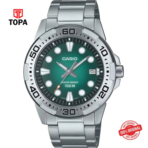 Casio MTD-140D-3A Metal Band Men Watch - Topa